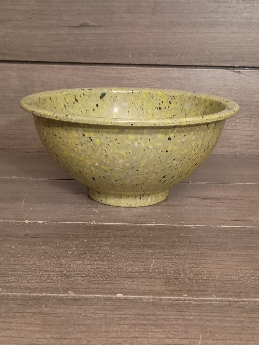 Vintage Texas Ware 111 8" Green Confetti Splatter Melamine Melac Mixing Bowl